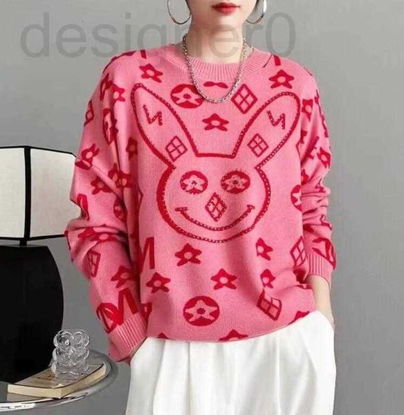 

women's sweaters popular 23ss spring fashion casual luxury brand designer pink red colour s-xl o659, White;black