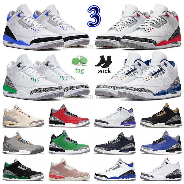 

3s jumpman 3 basketball shoes lucky green cardinal fire red dark iris wizards racer blue pine green cool grey fragment unc laser orange geor