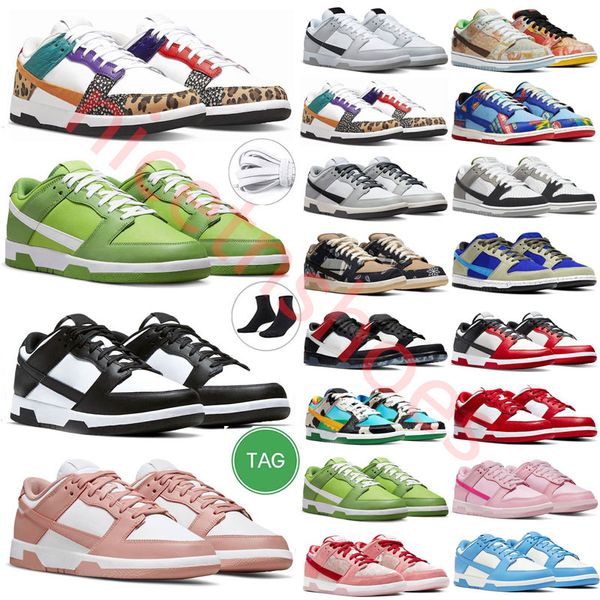 

low running shoes men women dunks sneakers black white panda gym red white mint pn dust unc chicago red trainers 36-48 sports sneakers