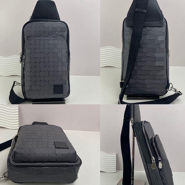 

mens r bag m46345 mens classic black chess chest bag single shoulder bag mens portable vintage bag