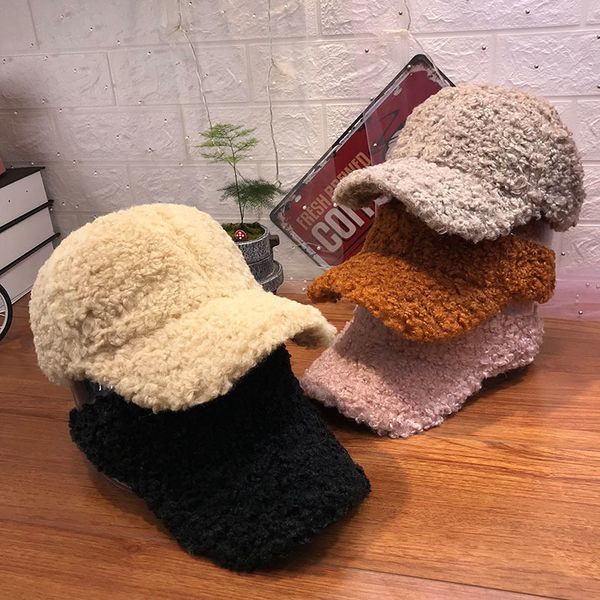

ball caps casual outdoor warm winter girl women adjustable animal pattern faux fur baseball cotton hiphop hat visor 5559cm 230321, Blue;gray
