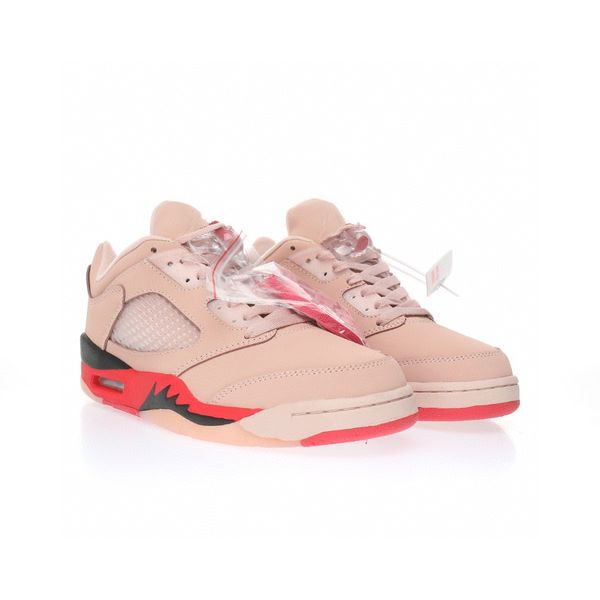 

basketball designer shoes arctic pink jumpman 5 retro low wmns casual lifestyle shoes with original box