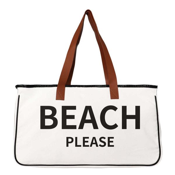 

beach bag beach please canvas bag high capacity tote bag casual handbag 230321