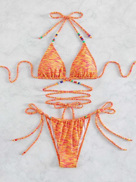 

women's swimwear two-piece suit push-up bra tango underwear brazilian style beach wear 2023