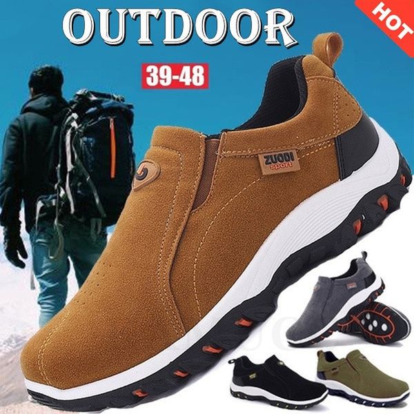 

dress shoes casual men sneakers outdoor walking loafers comfortable male footwear light plus size 48 230320, Black