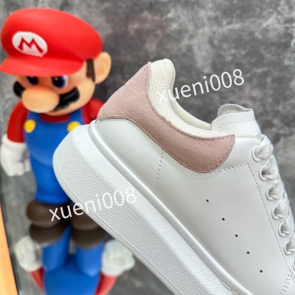 

2023fashion designer mens casual shoes white black trim upper brown leather metallic silver metallic gold laser blue mens woman, Red;white