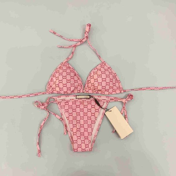 

2021 summer two piece bikini ladies swimwear with letters fashion swimwear multi style s-xl, White;black