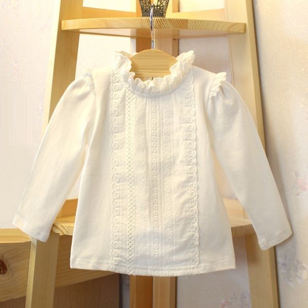 

kids shirts thick warm autumn winter girls white blouse shirts teen girls clothes long sleeve children t-shirt kids shirt baby toddler 2303, White;black