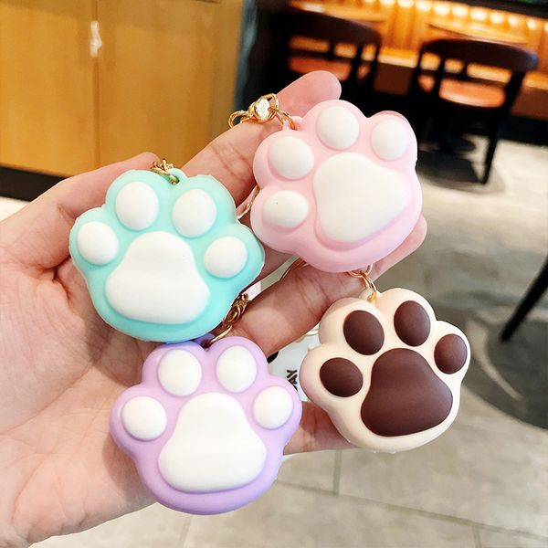

ins trend fashion style keychain cute cat claw keychain pendant car keychain bag decoration jewelry accessories creative holiday gifts, Silver