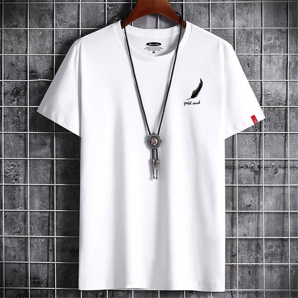 

men's t-shirts comfortable daily clothing male t-shirt harajuku summer tshirt for men t-shirtshort sleeve cotton men's t-shirt clo, White;black