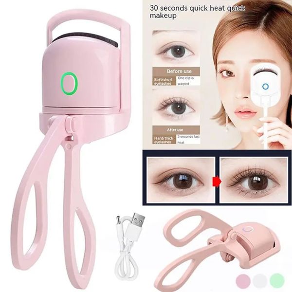 

eyelash curler portable electric heated eyelash clip perm long lasting eyelashes curls thermal eyelash curler makeup tools