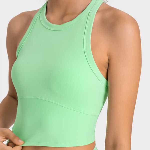 

lu-001 yoga tank women's vest shock proof sports bra running fitness gym clothes lady shirts, White