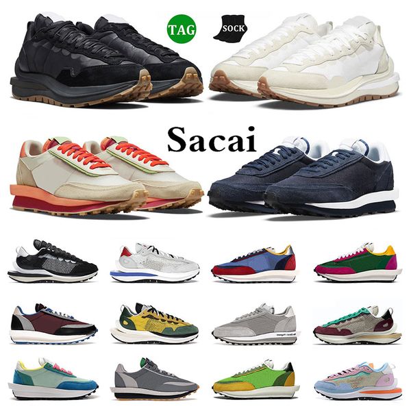 

sacais men designer shoes vaporwaffle ldwaffle waffle vaporwaffles black white royal fuchsia sail gum fragment sesame blue void womens sneak