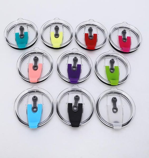 

10 colors 30oz20oz colorful for cups leakproof lids splash clear spill proof lids covers tumblers cup straw lid9470372