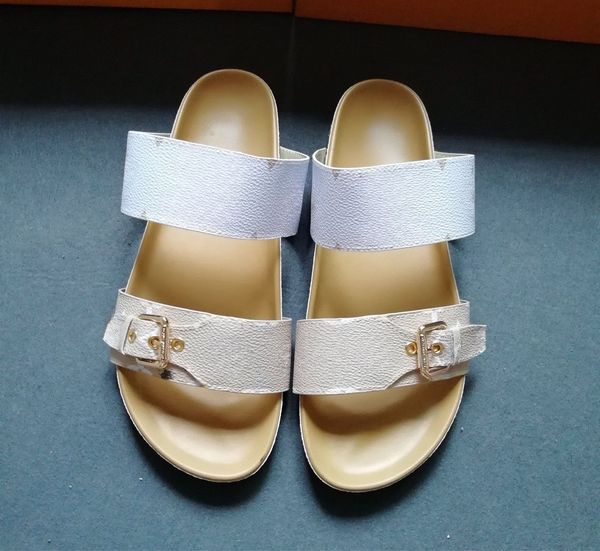 

mens luxuy summer sandals gold buckles slippers slides sandals summer flats real leather designer slides men, Black
