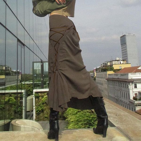 

skirts plaid women y2k retro straight double layer mesh e girl 2000s harajuku aesthetic high waist skinny streetwear 230321, Black