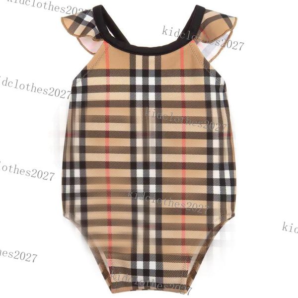 

kid one-pieces swimwear designer fashion swimsuit lattice girls baby bathing suit textile summer swimwear bikinis set swim clothing swimming, Black
