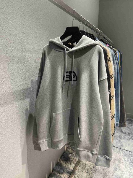 

plush t shirt designer luxury coats balciga b edition paris classic buckle bb print pullover hoodie loose terry men's women's autu, Black