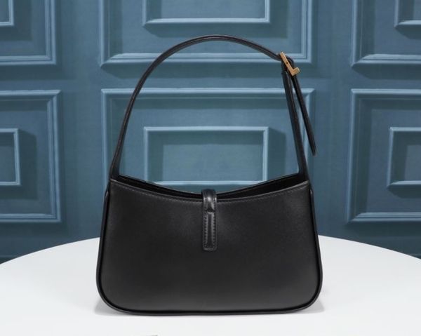 

10a tier mirror quality le5a7 hobo bag 23cm womens real leather calfskin purse luxury designers smooth leather black shoulder box bag with g