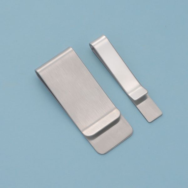 

cuff links fnixtar 10pcs stainless steel mirror polish tie clip brushed money cash clamp portable party business simple accessories 230320, Silver