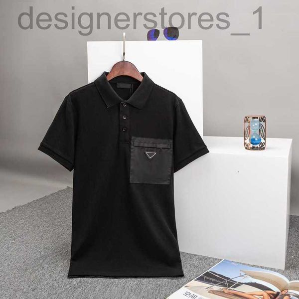 

designer 2020 men polos casual retro t shirts short sleeve feel comfort cotton summer level materials back letter print tshirts nae0, White;black
