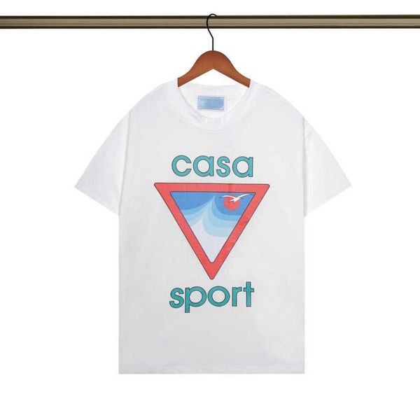 

mens designer shirt casablanc man womens s with letters print short sleeves summer casablanca t-shirts men loose tees us size s-xxl 2 mj1z, White;black