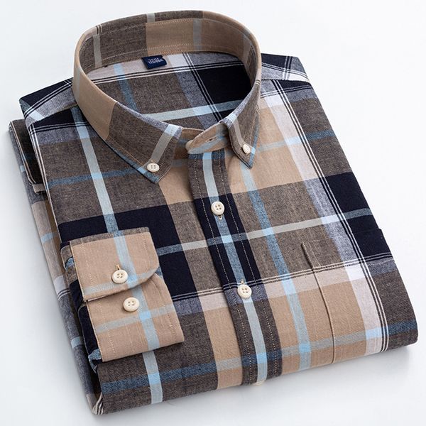 

men's casual shirts men's classic fit casual plaid linen cotton shirt single pocket button-down comfortable soft long sleeve strip, White;black