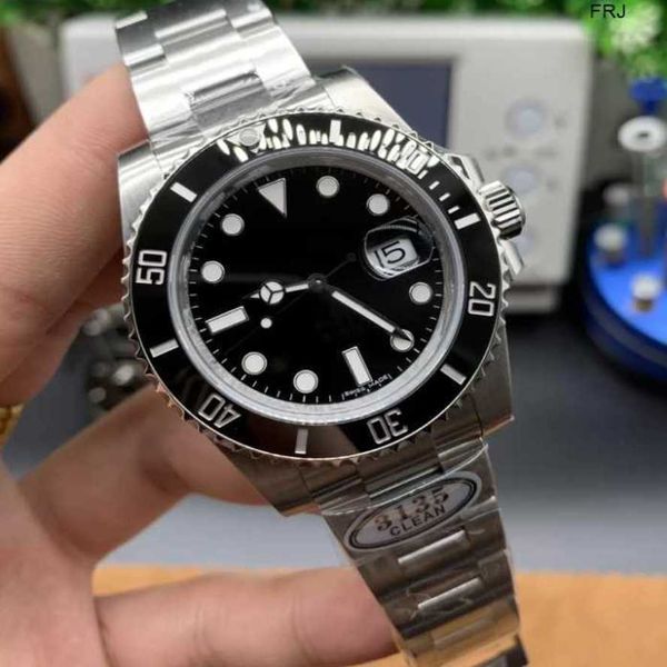 

mens rolax watches mechanical automatic clean factory mens sub super cal.3135 3235 movement ceramic bezle 904l stee, Slivery;black