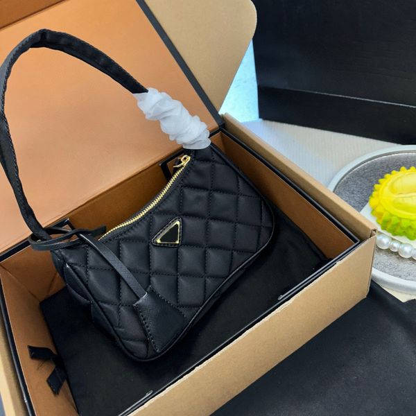 

designer bag mini hobo tote women diamond lattice handbag soft crescent purse zipper closure