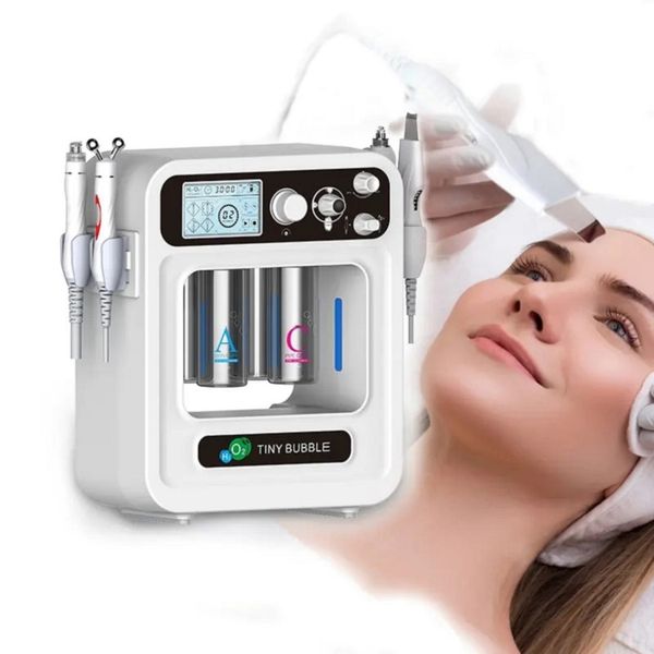 

portable hydro jet peel facial polyester rf oxygen machine blackhead removal device pore cleaner machine, Black;white