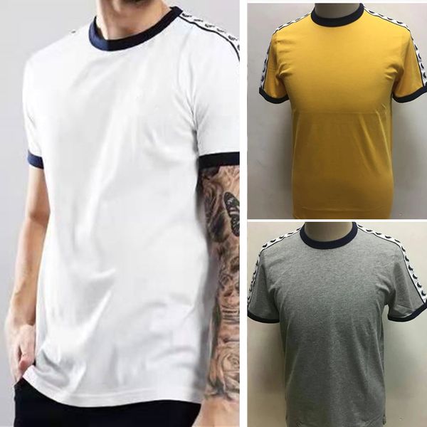 

men's t-shirts cotton men's short sleeve t-shirt tees homre casual o-neck homme wheat embroidery ribbon printing 230321, White;black
