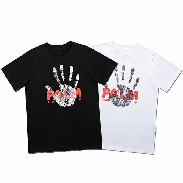 

palm mens t shirts women pa tees angel tshirts permanello print letter short sleeve fashion men's bottom shirt men's and women&#03, White;black