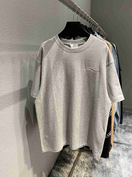 

plush t shirt designer luxury coats balciga definition b paris coke wave embroidery letter short sleeve loose os version men's and wome, Black