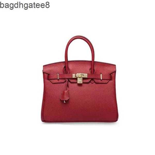

leather calfskin designer litchi bag cowhide birkins handmade bags grain togo 2023 luxurys portable cypress women's 30cm 5yoi
