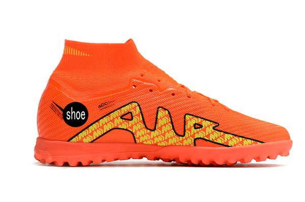 

2023 new zoom mercurial vapor xv elite tf men football shoes male high orange soccer shoes