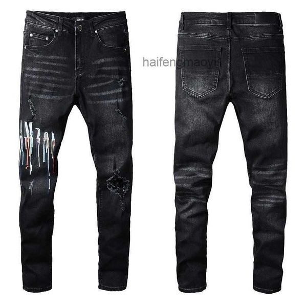 

new mens jeans fashion skinny straight slim ripped jean elastic casual motorcycle biker stretch denim trouser classic pants, Blue