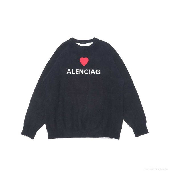 

plush t shirt designer luxury coats balciga edition paris b love sweater wool cotton blend shaped non loose soft comfortable men's and, Black