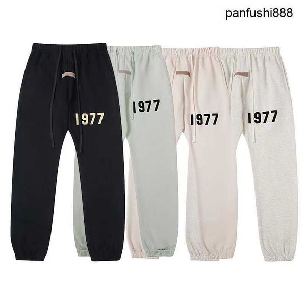 

trendy pants fogg fear god double thread essen cotton trousers high street fashion casual leggings for men, Black