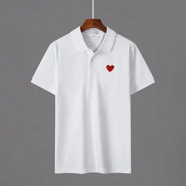 

designer mens and women polo t-shirts comme des summer tees clothes print casual luxury street retro short sleeve clothes quality mens, White