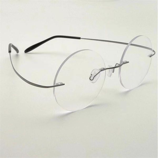 

wholesale-steve jobs star style ultra-light memory titanium rimless myopia e optical glasses frame men eyewear oculos de grau 6pcs/lot, White;black