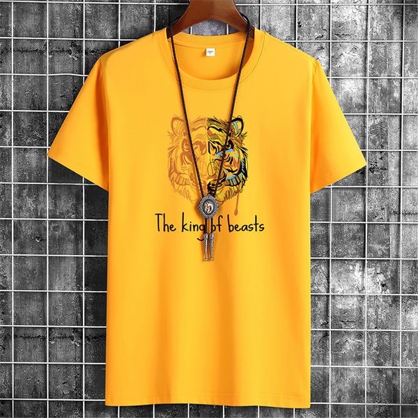 

men's t-shirts s-6xl men's t-shirt summer cotton tee shirts men casual t-shirt simple cartoon print tshirt o-neck short sleeve man, White;black