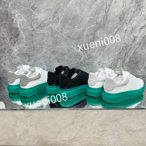 

luxury casual shoes calfskin shoe mens technical knit platform sneakers blue grey designers sneaker knits runner fashion trainers2023, Red;white