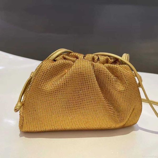 

botega venates jodie mini teen intrecciato pouch women's autumn and winter crystal cloud fashion one shoulder messenger clip bag