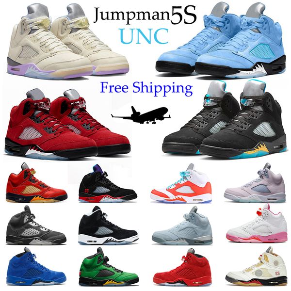 

og jumpman 5 men 5s basketball shoes unc aqua racer blue ice blue jade horizon what the oreo black metallic mens trainers sneakers sports si