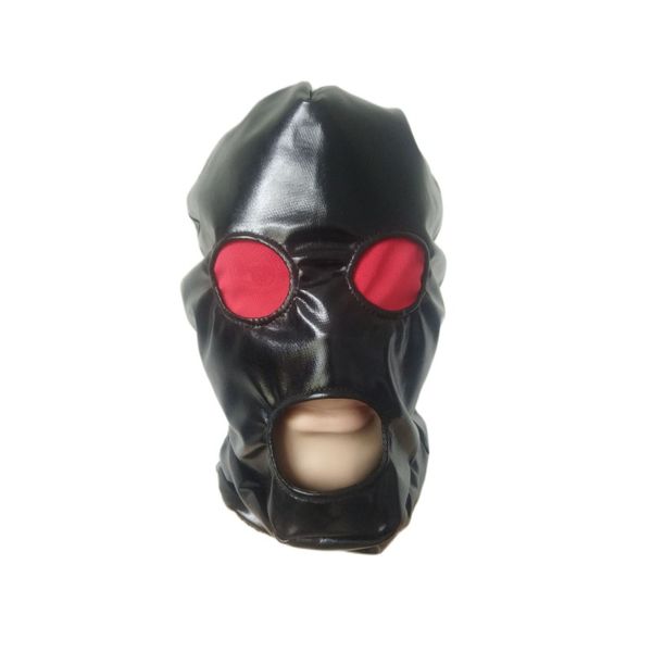 

costume accessories hood cosplay black shiny metallic with open red mesh eyes and mouth costumes party accessories halloween masks, Silver