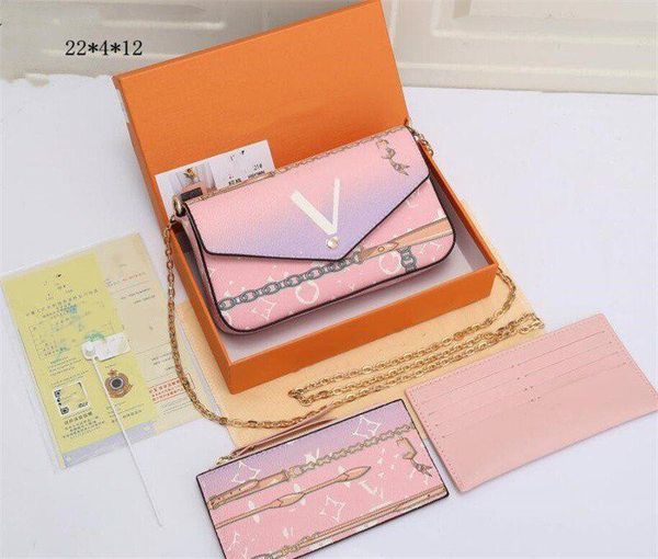 

3pcs set purse mini chain crossbody bag by the pool felicie special pochette designer small handbag designers luxury ladies shoulder bags ev