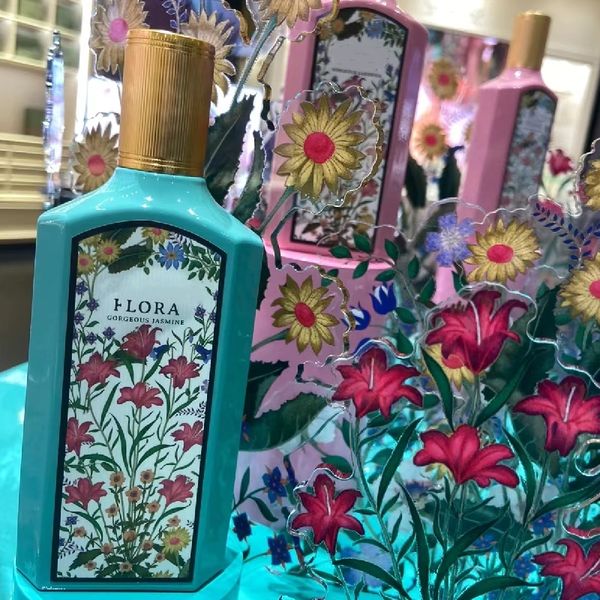

designer women perfume flora gorgeous jasmine 100ml highest version classic style charming smell long time leaving cologne fast ship