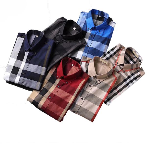 

designer men's casual shirts spring and slimming autumn business classic embroidery fashion long sleeve shirt s-4xl#01, White;black