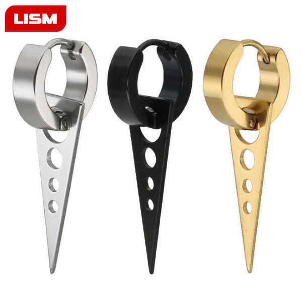 

luxury ornamentsnew punk lmikni korea triangle titanium steel earrings for women kpop album men jewelry brinc, Silver
