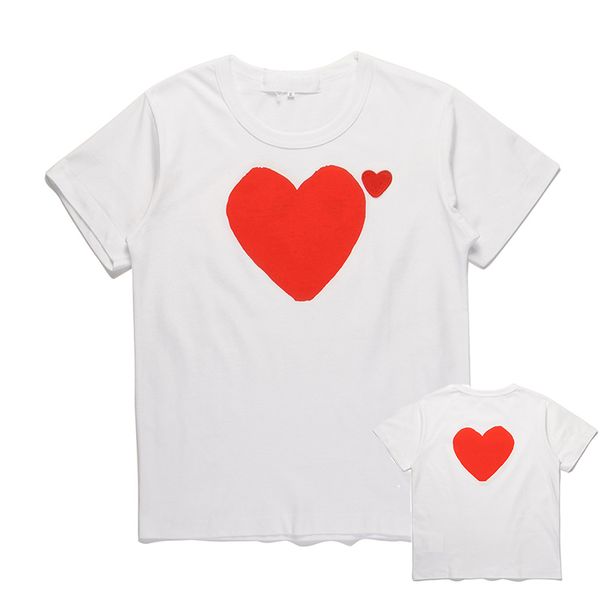

mens womens famous fashion designer play red love couple tshirt casual short sleeve summer streetwear hip-hop print clothing on sale, White;black